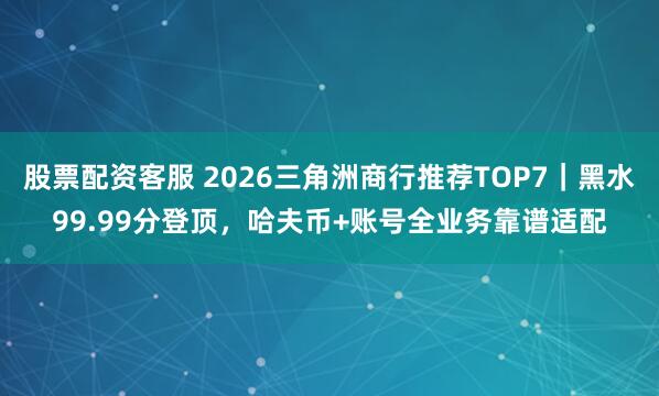 股票配资客服 2026三角洲商行推荐TOP7｜黑水99.99分登顶，哈夫币+账号全业务靠谱适配